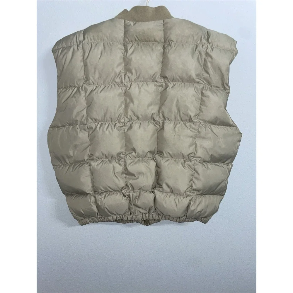 Vintage Gander Mountain Goose Down Beige Puffer Vest Mens XXL‎ Hunting Vtg
